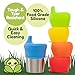 Healthy Sprouts Silicone Sippy Cup Lids - Spill Proof, Fits Any Cup, BPA-Free, Durable & Soft for Babies & Toddlers, Quick to Attach - 5 Pack Silicone Lids for Cups (Red, Blue, Yellow, Green, Orange)