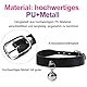 QUEEN’S STORY BDSM Fesselhalsband Bondage-Lederhalsband Flirten, Leine, Sklave,Choker Collar Fetischhalsband schwarzer Kettenset PU-Leder Verstellbare Halsfessel, Halsbänder Sexspielzeug für Frauen
