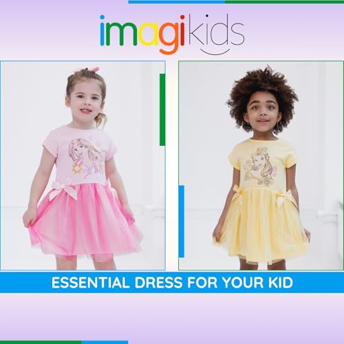 Disney Girls French Terry Tulle Dress Toddler to Big Kid Sizes (2T - 14-16)3