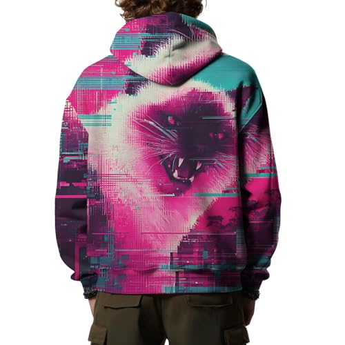 Sudaderas de hombre estilo sudadera con capucha casual con estampado original de animales 4