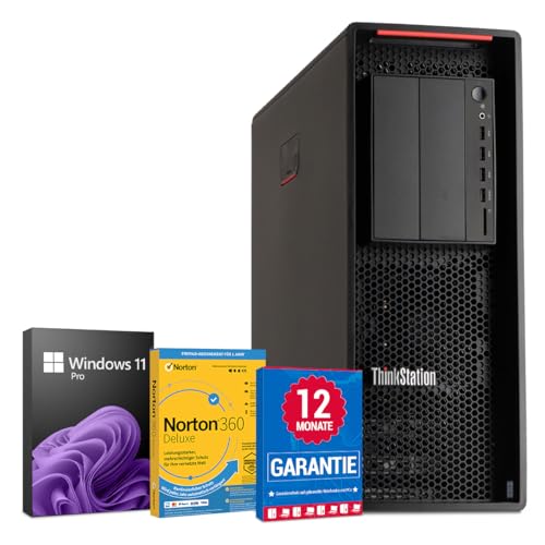 Lenovo ThinkStation P520 PC Computer Intel Xeon W-2135@ bis zu 4,5 GHz 32 GB 1000 GB mit Windows 11 Pro & GRATIS Bluetooth, WLAN & Antiviren-Software inkl. 12 Monate Garantie (Generalüberholt)