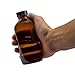 Cornucopia 8-Ounce Amber Glass Bottles with Polycone Caps, 6-Pack