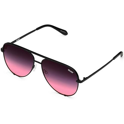 Quay - Sunglasses for Men & Women, Aviator Lenses with UV Protection, Oversized Sunglasses (High Key Extra Large, Black)