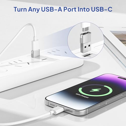 Image of Elebase for Samsung Galaxy Tab S10 Adapter,USB to USB C Adaptor 4Pack,Type C Female to A Male Cable Converter for Tab S9 S8 A9 A8 Lite,S25 S24 S23 S22,Note 20 10 9 8,A55 A54 A35 A34 A23 A25 A15 A14 5G
