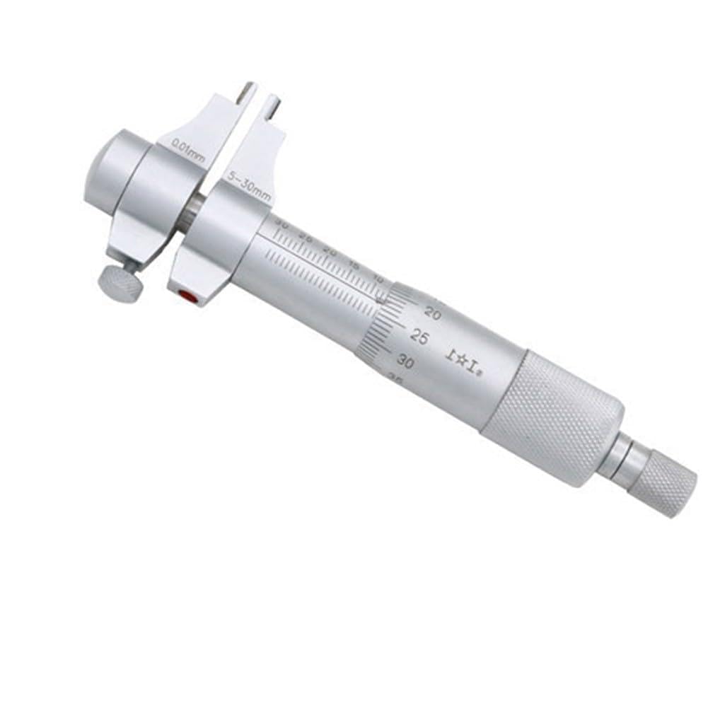 Produktbild von Innenmikrometer 5–30 Mm – Edelstahl, 0,01 Mm Präzision, Mit Kalibrierring Und Schlüssel, Für Bohrungen Und Innendurchmesser