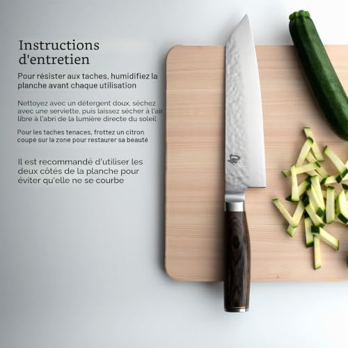 Planche à découper KAI Shun Hinoki pour protéger les couteaux en cyprès - 8