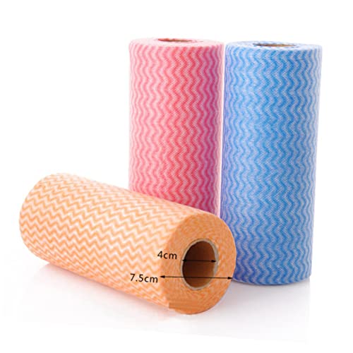 Beavorty 50 Pezzi Strofinaccio Cucina in Tessuto Non Tessuto Assorbente Per Pulizia Blu Lavabile Senza Residui Per Superfici Metalliche Plastiche Vetro e Stoviglie