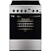 Zanussi ZCV65311XA Cocina independiente 86 x 60 x 60 cm, con placa vitrocerámica de 4 zonas, horno y grill eléctricos, Temporizador electrónico, multifunción de 5 programas, Clase A-10%, Inox