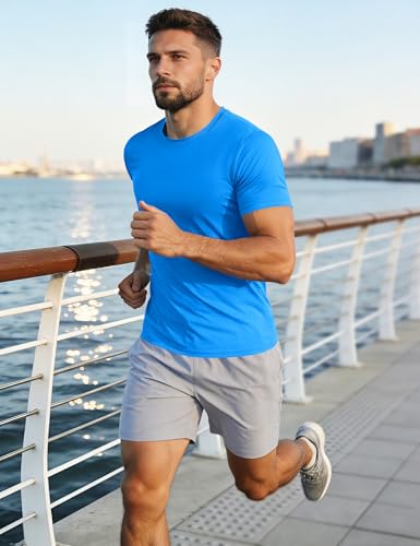 Image of MAGCOMSEN Men's Short Sleeve T-Shirt Quick Dry UPF 50+ Athletic Running Workout Fishing Top Tee Performance Shirts