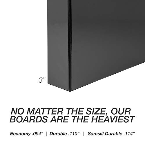 Image of Samsill Durable 3 inch 3 Ring Binder, D Ring Binder,100% Recycled Chipboard, White, 2 Pack
