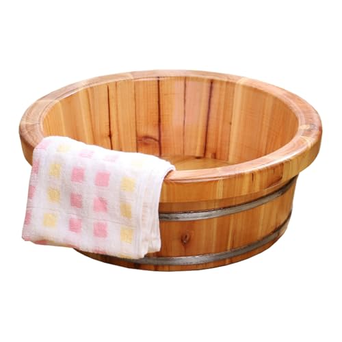 Tina de madera para baño de pies 16x43cm spa masaje
