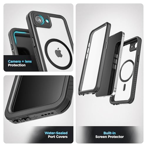 Coque étanche iPhone 16e robuste et transparente ENCASED Titan-X MagSafe - 7