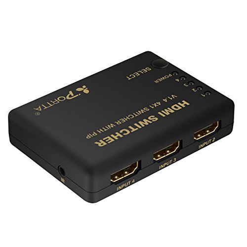 Portta HDMI Switch/Switcher 4 Port 4x1 v1.4 with PIP (Picture in Picture)