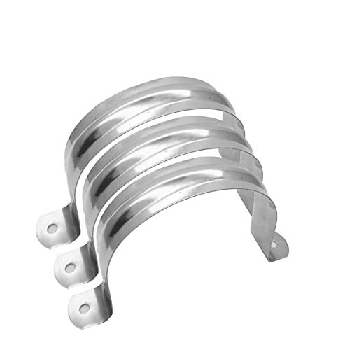 Image of 3Pcs 4 inches Two Hole stainless steel U-shaped pipe card for Pipe, Greenhouse AssemblyFixing on Various Surfaces and Support Structures