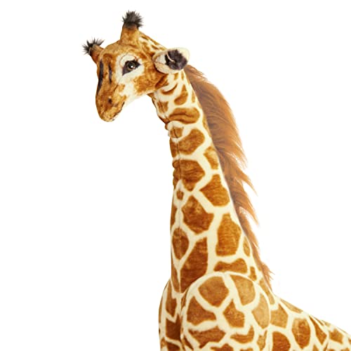 Melissa & Doug Giraffe géante en peluche, Animaux de peluche grands, Cadeau pour garçons et filles de tous les âges, Décor de chambre d'enfant, Jouet de qualité supérieure, 1.2m de haut – Image 5