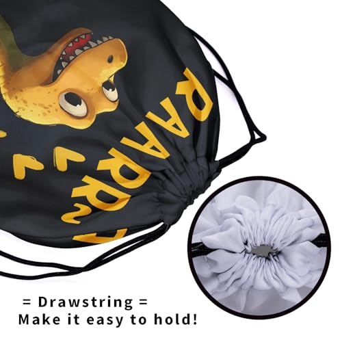 Image of Nerxy Cute Dinosaur Gymnastics Grip Bag - Dino Grip Bags for Gymnastics Mini Gym Bag Prehistoric Animal Drawstring Storage Pouch Adjustable