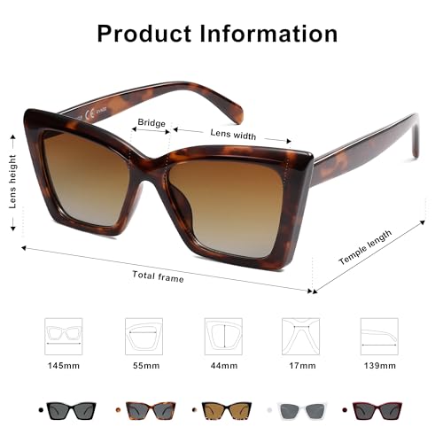 Image of SOJOS Trendy Oversized Cateye Sunglasses Womens UV400 Designer Shades Lentes De Sol Para Mujer SJ2347