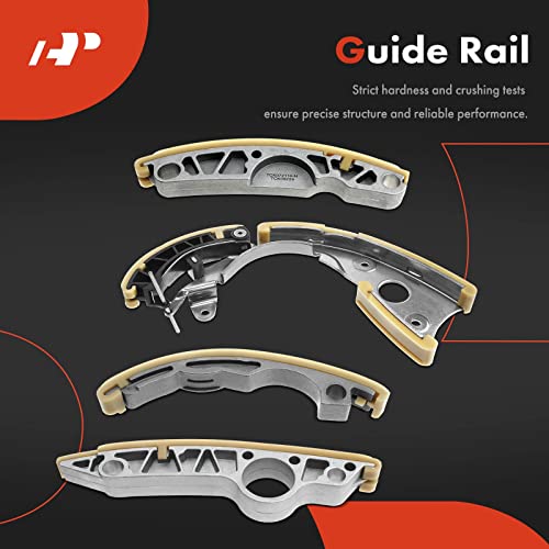 A-Premium Set Of 18Pcs Engine Timing Chain Kit W/Tensioner & Guide Rail & Sprockets [Fits Dohc, 6Cyl 3.2L] Compatible With Audi A4 2005-2008, A4 Quattro 2005-2009, A6 2006-2009, A6 Quattro 2005-2009 #TOP2