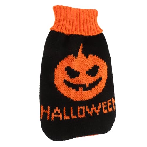 DEARMAMY ハロウィン 犬用セーター かぼちゃ柄 冬用保温ペット服 防風設計 洗濯機洗い可 小型犬向け肌に優しいソフト素材 ペット用冬服 コスチューム