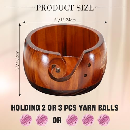 Image of I Crochet So I Don't Choke People Yarn Bowls- Yarn Bowls for Crocheting, 6 inch x 3 inch Knitting Yarn Bowl with Holes, Crochet Bowls for Yarn, Knitting Accessories for Crocheting, Gifts for Crocheters (DARK)