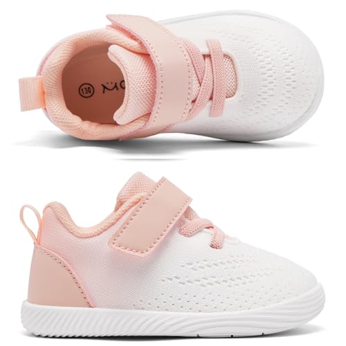 Image of MORENDL Toddler Sneakers Baby Boys & Girls Barefoot Shoes Lightweight Breathable Walking Running Tennis Athletic Sport Shoes