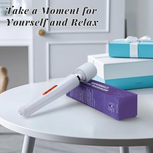 Image of Rechargeable Wand Massager for Women, 10-Speed Cordless Handheld Massager, Portable Electric Deep Tissue Massage Tool for Full Body Muscle Recovery, Neck, Back, Shoulder & Foot (White-USB)