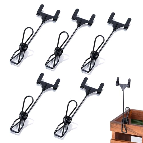 Portaprecios 5 Piezas Porta Precios de Metal Porta Menus Restaurante para Etiquetas para Precios Precio de Etiqueta Tarjeta de Nombre, Negro