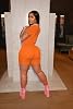 HBQ Women's 2 Piece Outfits Summer Sweatsuits Track Suits Crop Tops Biker Short Workout Jogger Sets Orange L #3