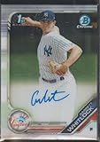 2019 Bowman Chrome Garrett Whitlock Yankees Rookie Autograph Baseball Card