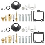 AUTOKAY 2 Set Carburetor Rebuild Kit Fits for Yamaha XV1100 Virago 1100 1988-1999 Carb Float