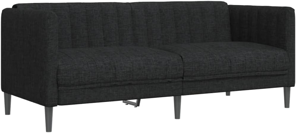 Sofa Black Polyester Living Room Furniture