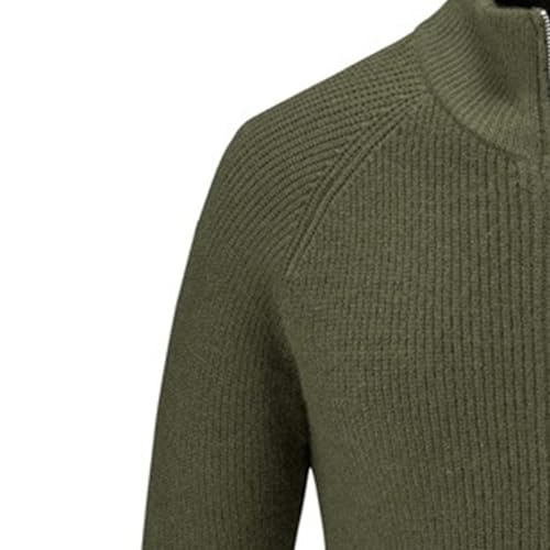 Men's Classic Slim Fit Cardigan Winter Sweater Solid Knit Zip Up Outdoor Sweater Long Sleeve Stand Collar Sweaters4