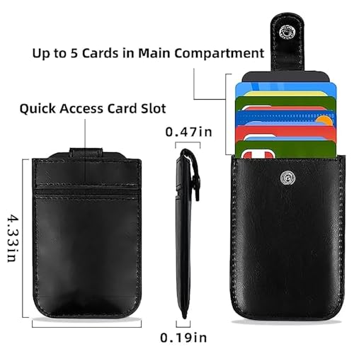 BILIKEYU 2023 Pull Out Multi Slot Card Holder 2pcsPull Out Card Holder Small Wallet With Pull Registration And Insurance Holder (White, One Size)2