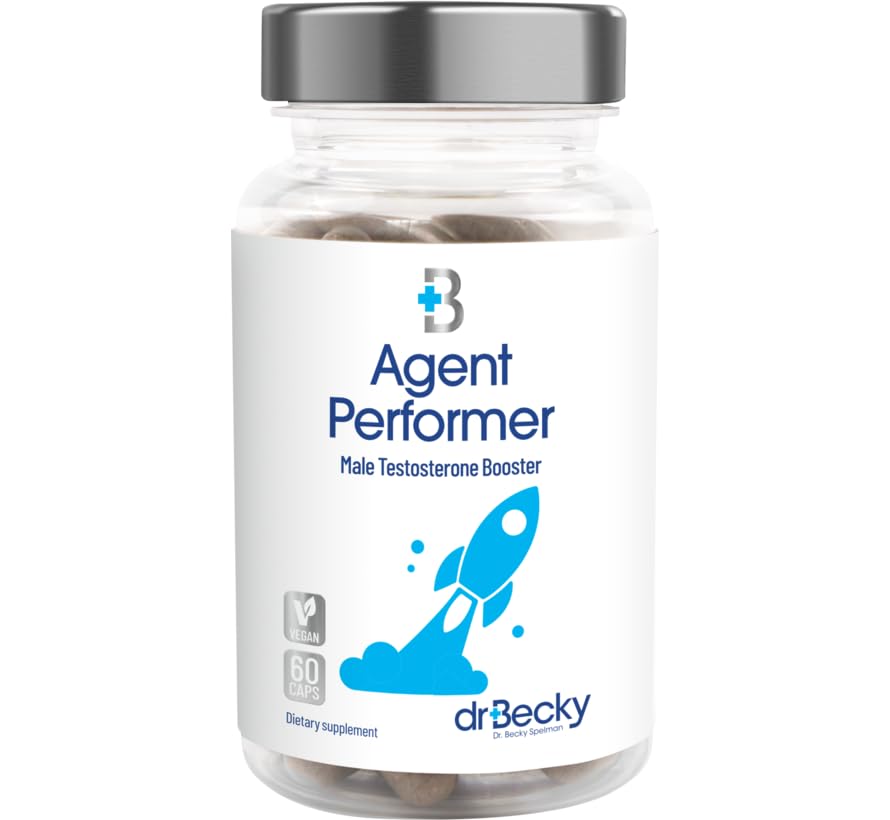 Dr Becky Agent Performer Supplements for Men, Booster & Supplements for Gym, Muscle Growth & Bullking - Vegan - 60 Tablets