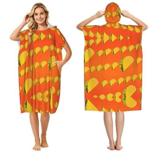 Serviette de bain légère style poncho à capuche microfibre été