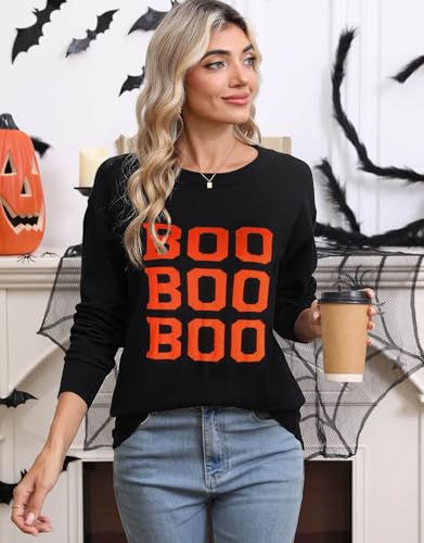 Womens American Flag Sweater, Long Sleeve Crewneck Colorblock Striped Pullover with Drop Shoulder - Casual Knitted Sweaters