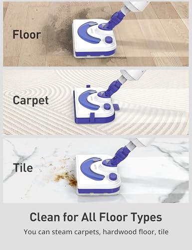 Professional steam mop cleaner in use