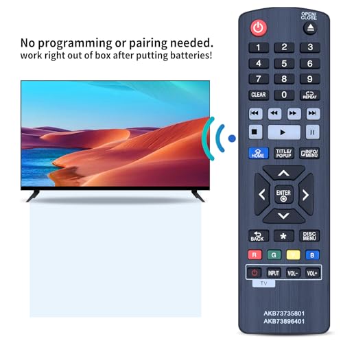 AKB73735801 Fernbedienung Ersatz für LG DVD Blu-ray Disc Player AKB73896401 BP135 BP155 BP200 BP240 BP300 BP335 BP420 BP556 BP660 BP670 BP630 BP530 BP620 UBK80 UBK90 BP630S BP135W BP325W – Bild 7