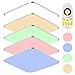 Produktbild Fscm 24W LED Deckenleuchte Lampe Modern Deckenlampe Deckenleuchten für Bad Schlafzimmer Küche Balkon Korridor Büro, PVC Abdeckung Alu Rahmen Platz 38x38x10cm 2800-6500K RGB Dimmbare mit Fernbedienung