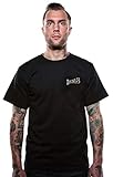 Print auf der Rückseite Lucky 13 Herren T-Shirt Skull Built, Farbe:Black, Größe:L