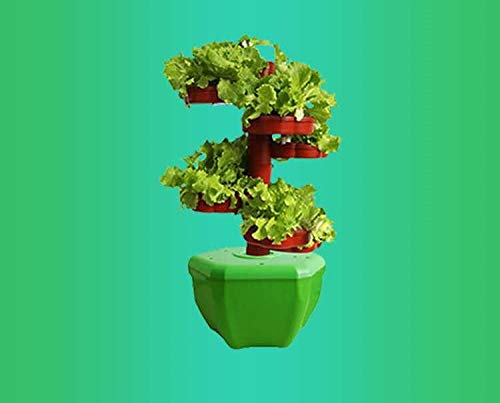 Bowry Hydroponics - Hydroponic Tower Grow System with 64 Cells for Strawberries Flowers, Plants Herbs and Leafy Produce