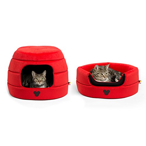 Disney Mickey Mouse 2-in-1 Honeycomb Hut Cuddler in Mickey Bobble, Red, Standard