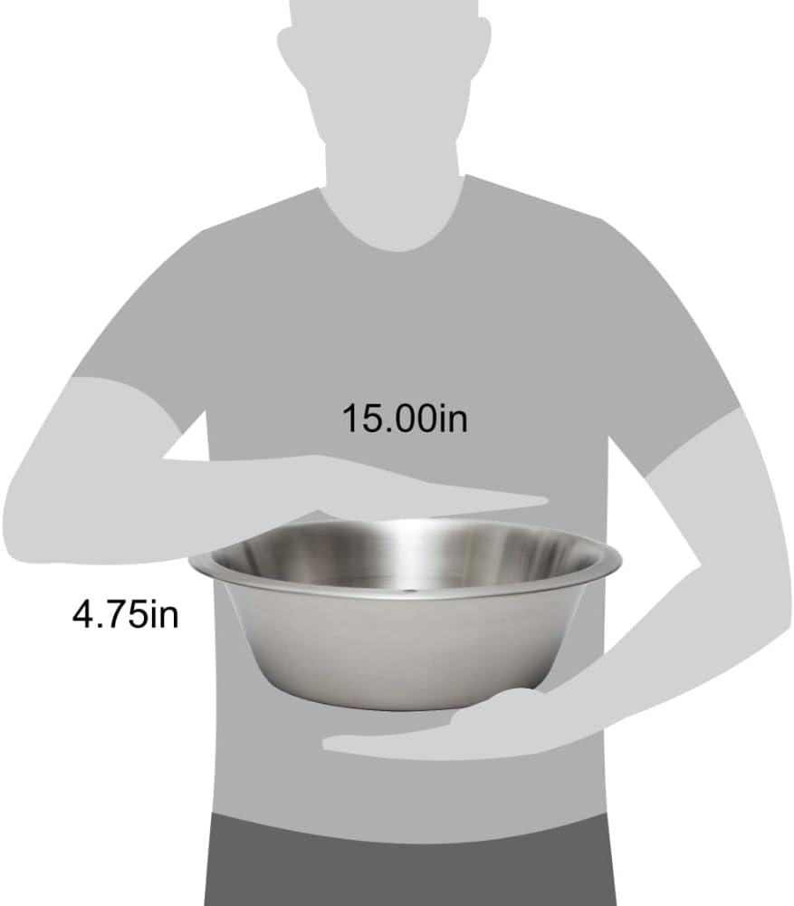 Lindy's Stainless Steel Large Pan, General Purpose Kitchen Pan, Washing Dishes, Washing Produce, Foot Bath, Mixing Salad, and More (8.5 Quart Capacity)