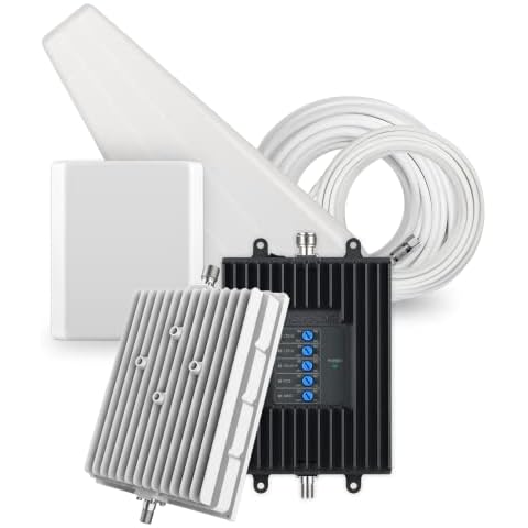 SureCall Fusion4Home Max Cell Signal Booster with Extended Range Tech up to 6500 sq ft, 5G/4G LTE Multi-User, Verizon, AT&T, Sprint, T-Mobile, Yagi Panel Antennas, FCC Approved, USA Company Cover