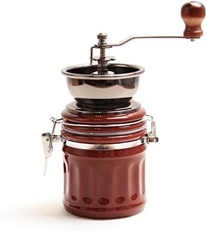 DaHanBL Ceramic Mini Manual Coffee Mill with Wood Stand Coffee Bean Grinder