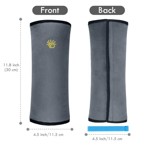 SSAWcasa Travesseiro de cinto de segurança para crianças, 2 unidades, travesseiro de viagem infantil