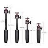 MT-08 Black Mini Tripod for Camera, 1/4" Screw Universal Tripod Compatible with DJI OSMO Pocket 3/Insta 360 x 5/OSMO 360/Sony/Canon/Nikon Fuji, Extendable Handheld Vlogging Video Filming Table Stand #1