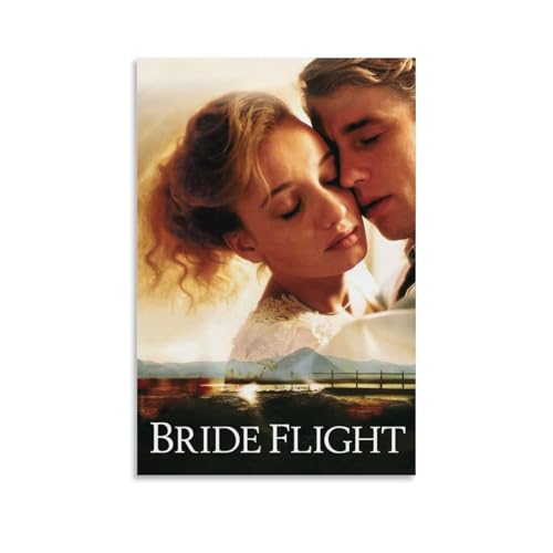 HWUEWQLERJI Poster « Bride Flight1 » - Art mural vintage - Peinture esthétique sur toile pour salon, chambre à coucher - 30 x 45 cm - Style sans cadre