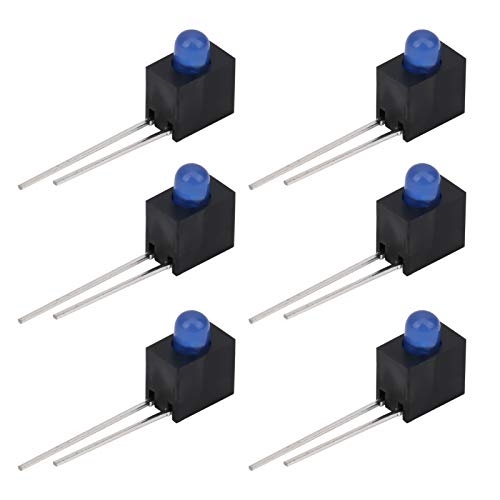 100Pcs LED Holder,3mm LED Light Diodes LED Holder,90 Degree Bend Lamp Holder with LED Industrial (Blue Light)