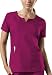Cherokee Women's Round Neck Top, Raspberry, X-Large